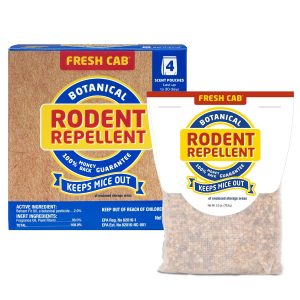 Fresh Cab Botanical Rodent Repellent – Environmentally Friendly, Keeps Mice Out, 4 Scent Pouches