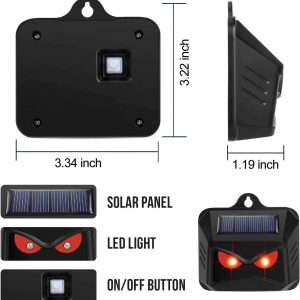 KEXMY 4 Packs Animal Repellent – Solar Powered Motion Lights