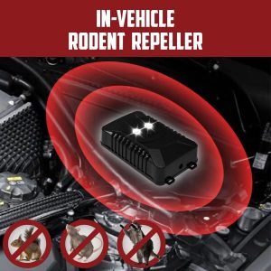 Under Hood Animal Repeller – 2 Pack Ultrasonic Mouse Repellent for Car Engine