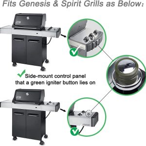 WEMEIKIT Universal Igniter Kit for Weber Genesis & Spirit Side-Control Grills 200/300 Series, as E/S-200, 210, 310, 320 Ignitor Kit, Upgraded Replacement Ignition for Weber 67847, 91360, 67726