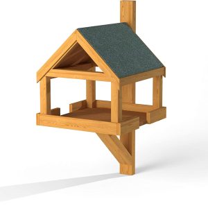 Home & Roost Hove Fence Wall Mounted Bird Table | Space Saving Wall Mounted Bird Feeder