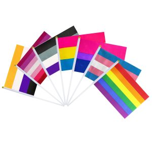 Consummate 70 Pack Rainbow Pride Flag Set Small Mini Gay Stick Flags LGBT Party Decorations