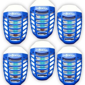 6 Packs Bug Zapper Indoor, Electronic Fly Zapper Lamp for Home, Eliminates Gnats Fruit Flies Flying Pests – Non-Toxic – Silent – Effective Operation UV Insect Killer