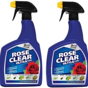 2 x Rose Clear Ultra Gun Trigger 3 In 1 Rose Bug Killer fugus Control – 1 Litre