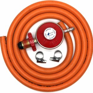 TheSunnyValley Hand-Tight Propane Gas Regulator With 2M Hose + 2 Clips Fits Calor Gas/Flogas