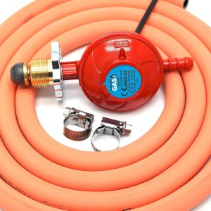 TheSunnyValley Hand-Tight Propane Gas Regulator With 2M Hose + 2 Clips Fits Calor Gas/Flogas
