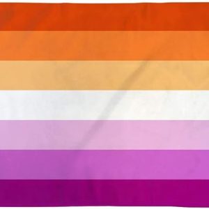 Sapphere Sunset Lesbian Pride Flag – Large 3x5FT, Double Sided Print, Waterproof, Sleeve and Metal Grommets, Vibrant Orange and Magenta Colors