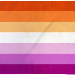 Sapphere Sunset Lesbian Pride Flag – Large 3x5FT, Double Sided Print, Waterproof, Sleeve and Metal Grommets, Vibrant Orange and Magenta Colors