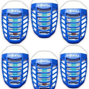 6 Packs Bug Zapper Indoor, Electronic Fly Trap Insect Killer, Mosquitoes Killer Mosquito with Blue Lights for Living Room, Home, Kitchen, Bedroom, Baby Office