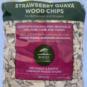 Strawberry Guava Barbecue and Smoker Wood Chips from Hawaii Big Bag 4 lbs/400 Cubic inches (1.7 gallons)