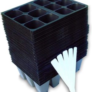 Seedling Starter Trays, 720 Cells: (120 Trays; 6-Cells Per Tray), Plus 5 Plant Labels