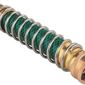 Rocky Mountain Landscapers Select Hose Protector Spring – Hose Saver Kink Protector with solid Brass Couplings – Easy attach extension prevents hose kinks – Maintains water pressure