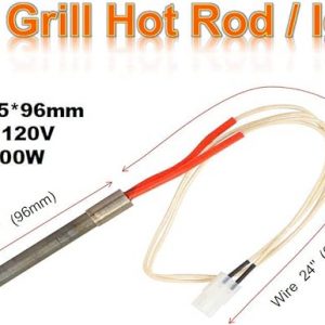 JIN-Better Heavy Black Enamel Fire Pot and Hot Rod Ignitor Kit Replacement Parts for Traeger and Pit boss and Camp Chef Pellet Grill (Enamel Fire Pot and Hot Rod)