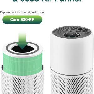 Upgraded Core 300 Filter Compatible with LEVOIT Air Purifier, Better Dander and Pet Odor Control, Core 300-RF, Green, 2-Pack