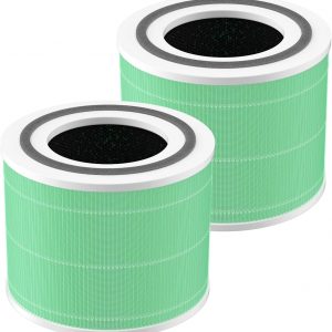 Upgraded Core 300 Filter Compatible with LEVOIT Air Purifier, Better Dander and Pet Odor Control, Core 300-RF, Green, 2-Pack