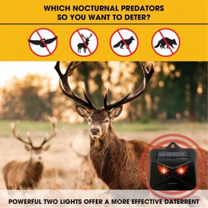 KEXMY 4 Packs Animal Repellent – Solar Powered Motion Lights